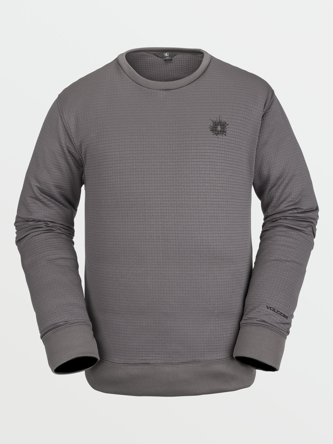 Mens Polartec Crew Fleece - DARK GREY