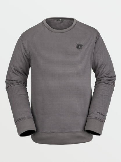 Mens Polartec Crew Fleece - DARK GREY