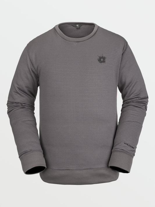Mens Polartec Crew Fleece - DARK GREY