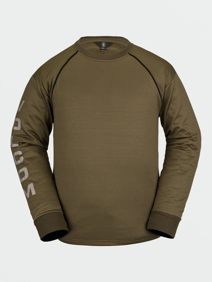 Waffle Backed Fleece Sweatshirt - Dark Teak