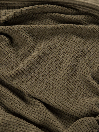 Waffle Backed Fleece Sweatshirt - Dark Teak