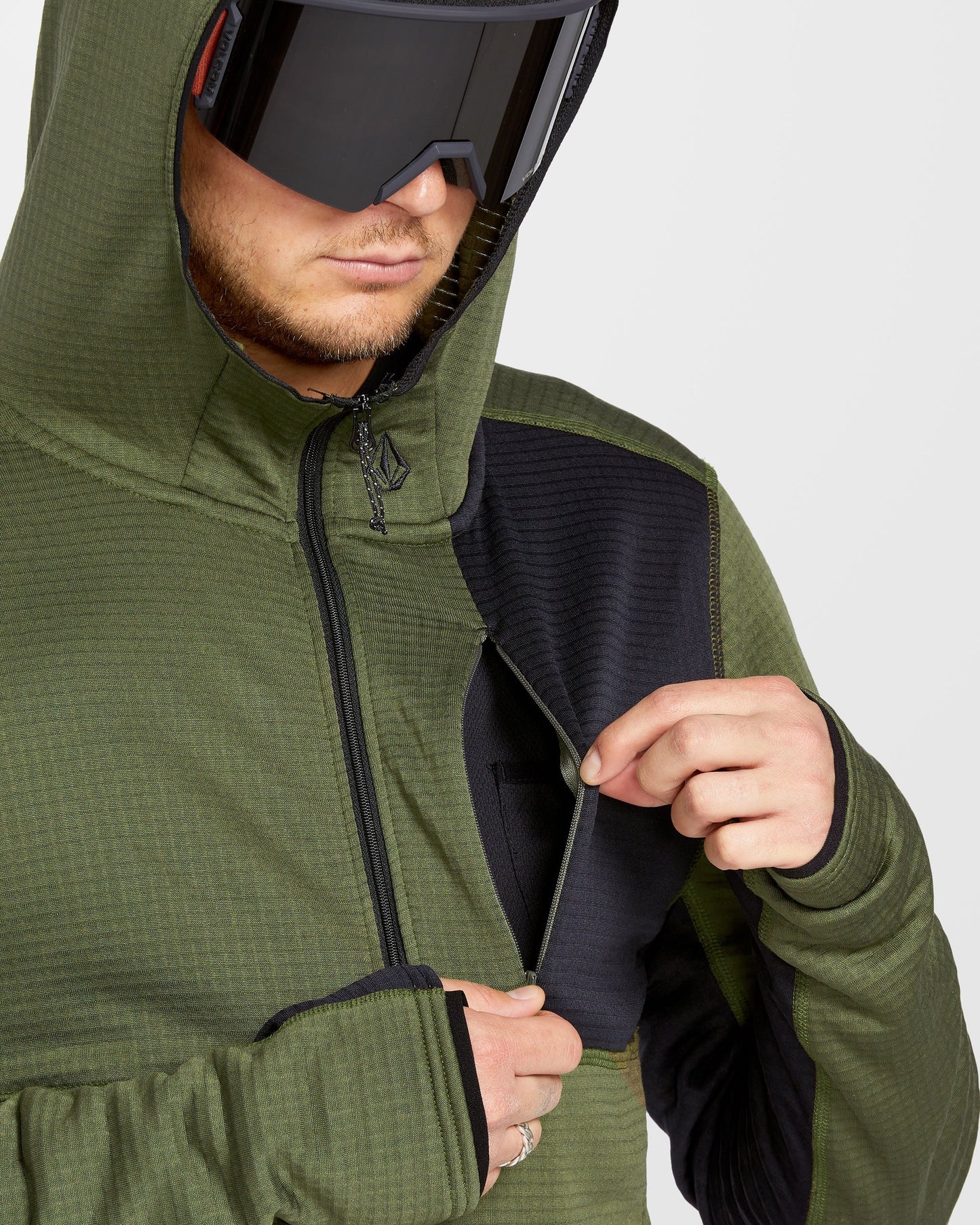Gridlock Full Zip Hoodie - Ivy