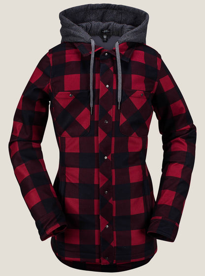 Circle Flannel Jacket - Red