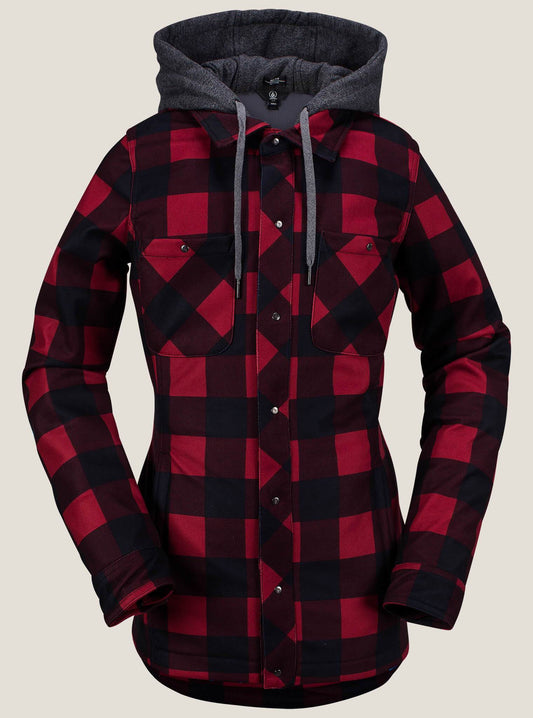 Circle Flannel Jacket - Red
