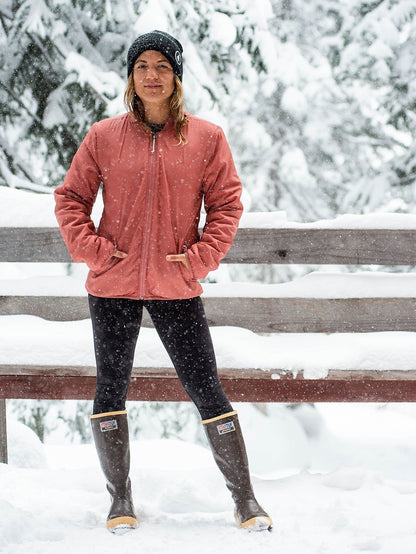 Womens Reversible Polar Jacket - Mauve