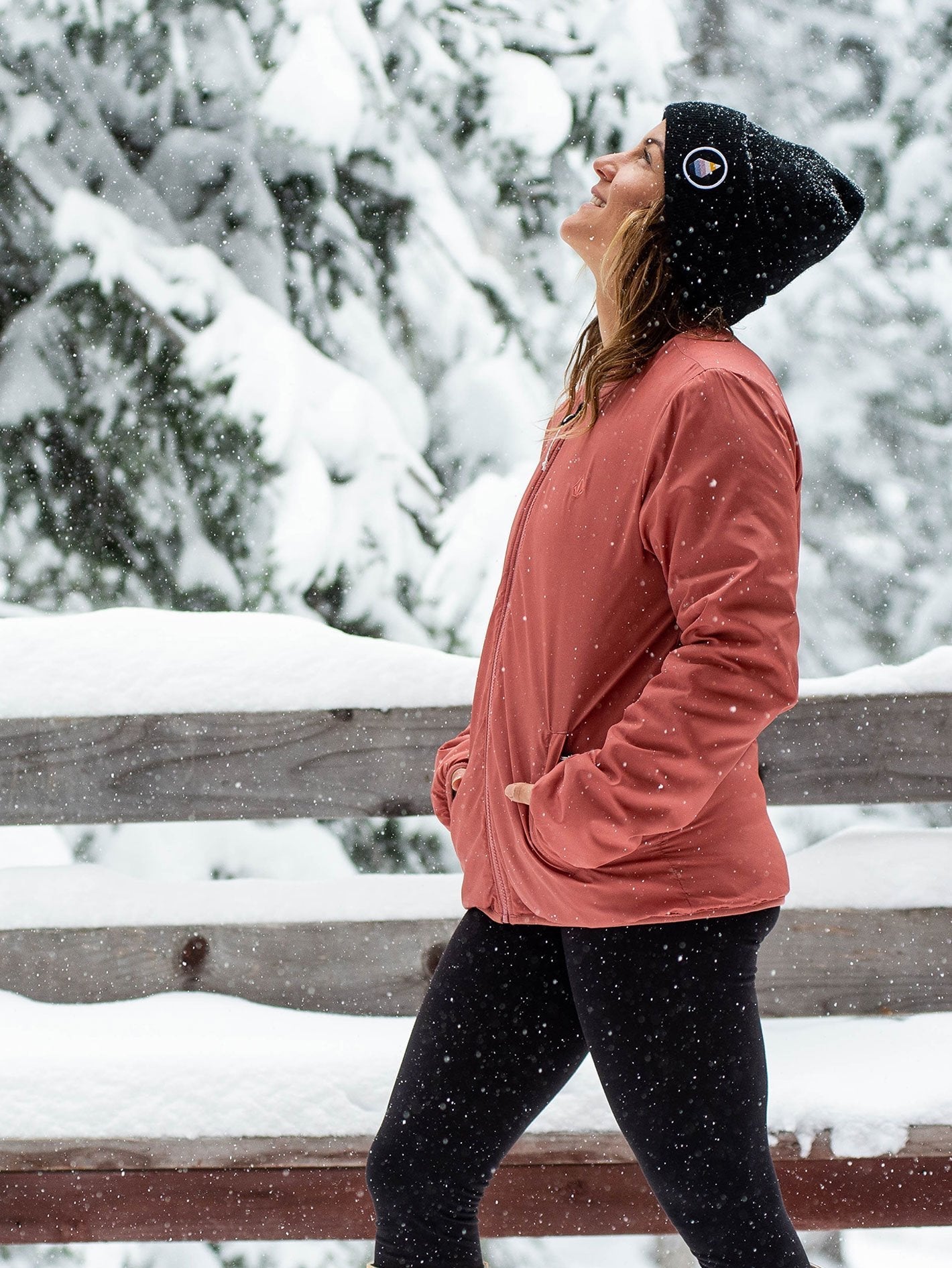 Womens Reversible Polar Jacket - Mauve