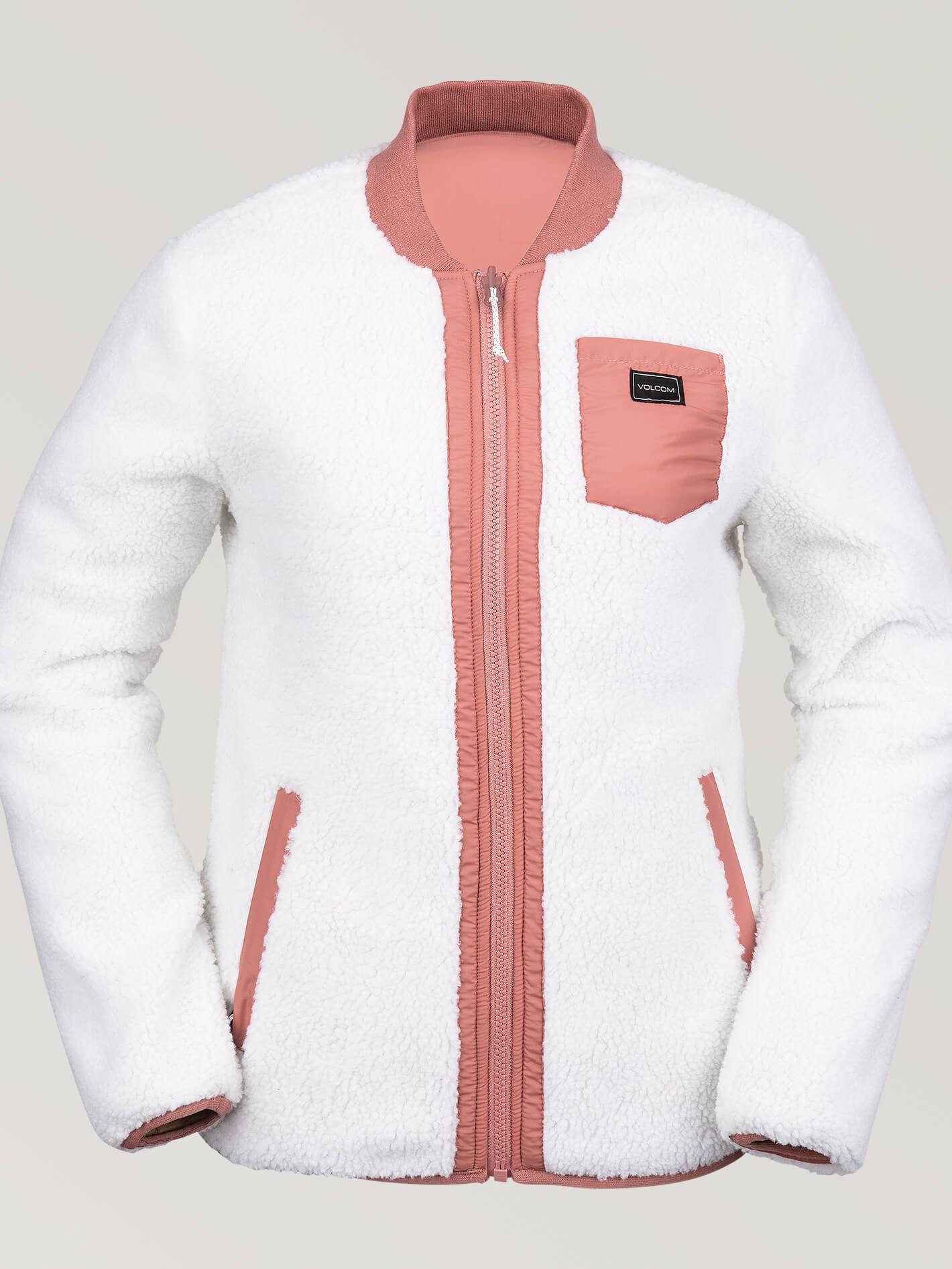 Womens Reversible Polar Jacket - Mauve