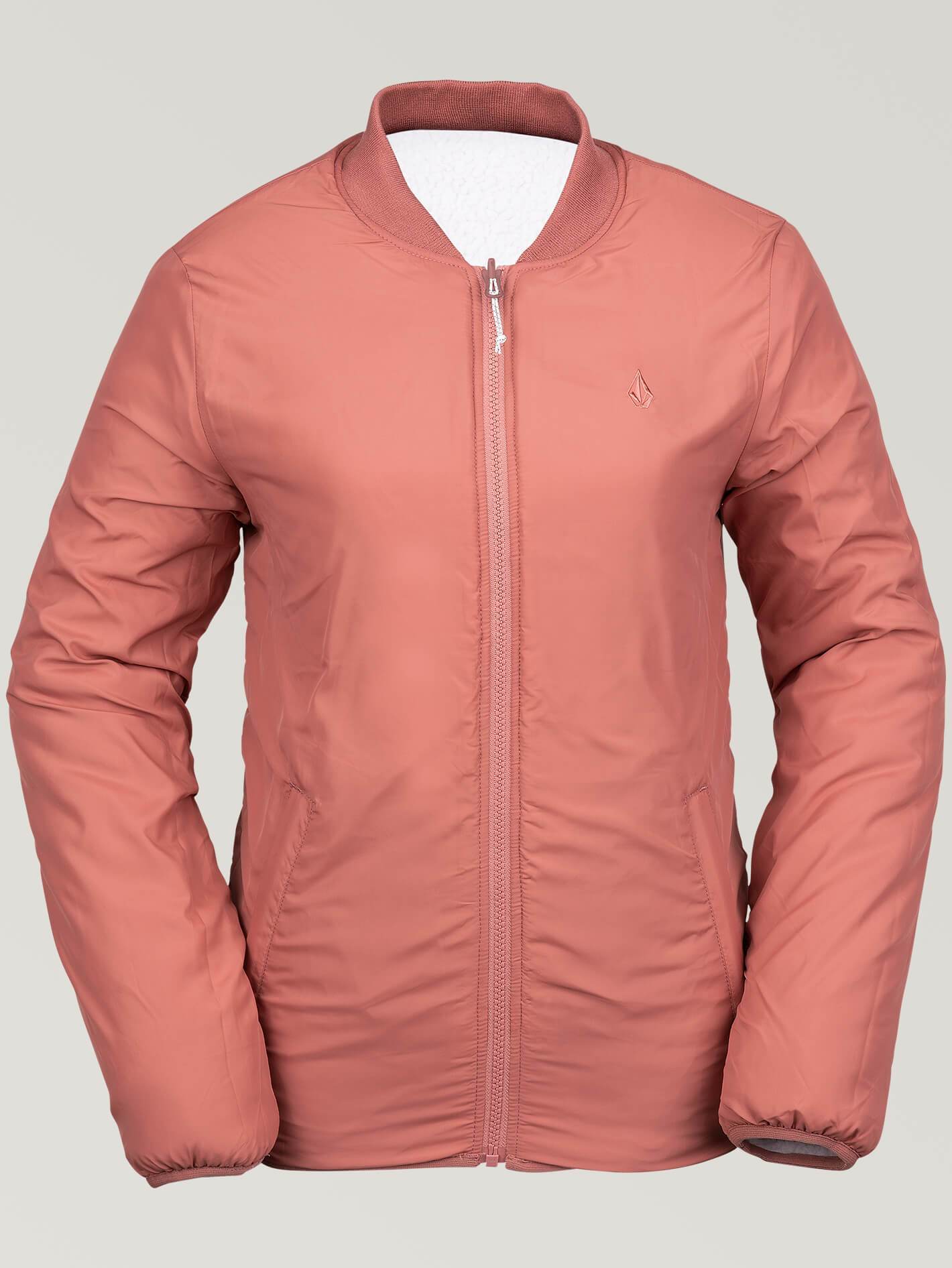 Womens Reversible Polar Jacket - Mauve