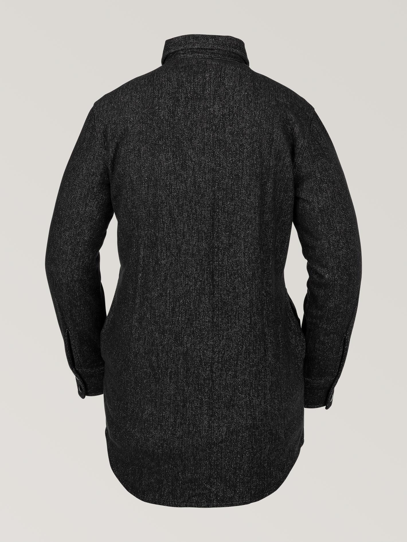 Womens Jenny Flannel Jacket - Heather Black