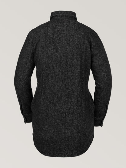 Womens Jenny Flannel Jacket - Heather Black