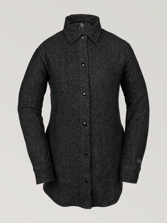 Womens Jenny Flannel Jacket - Heather Black