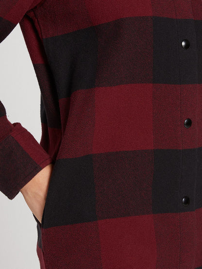 Womens Jenny Flannel Jacket - Scarlet