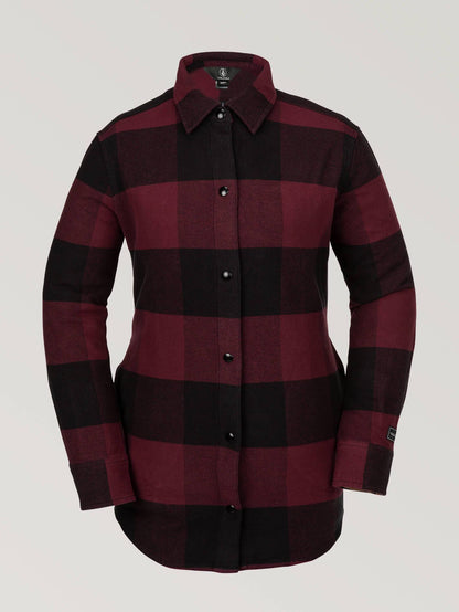 Womens Jenny Flannel Jacket - Scarlet