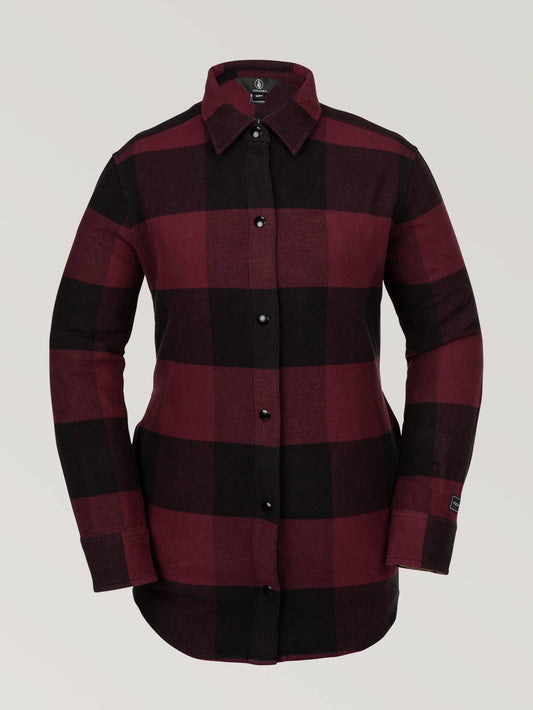 Womens Jenny Flannel Jacket - Scarlet