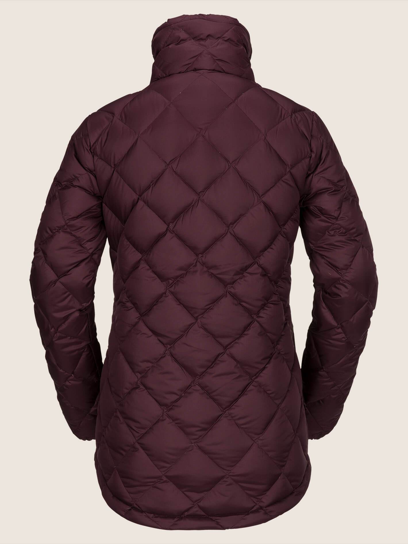 Skies Down Puff Jacket - Merlot