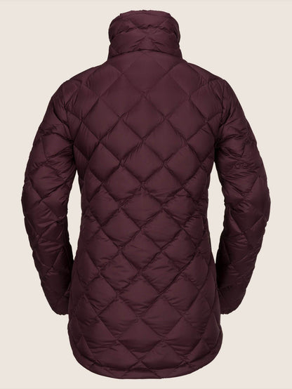 Skies Down Puff Jacket - Merlot