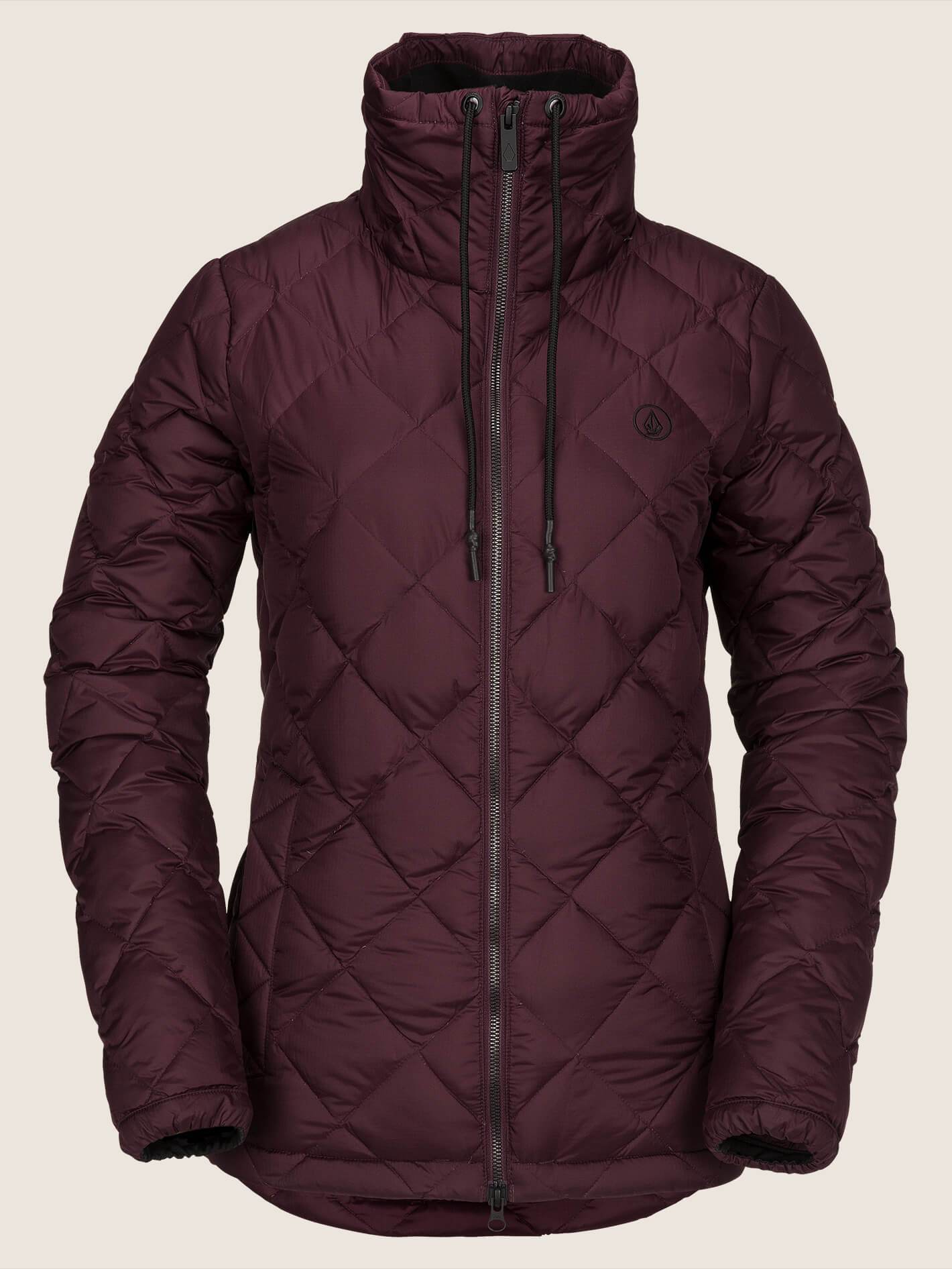 Skies Down Puff Jacket - Merlot