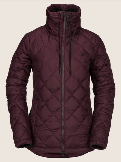 Skies Down Puff Jacket - Merlot