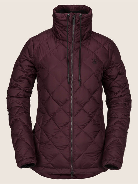 Skies Down Puff Jacket - Merlot