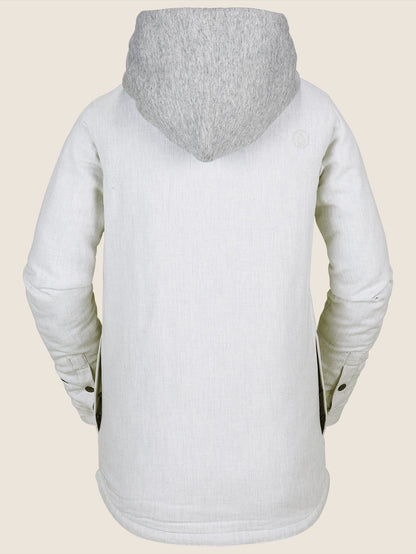 Hooded Flannel Jacket - Bone