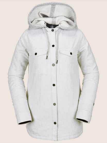 Hooded Flannel Jacket - Bone