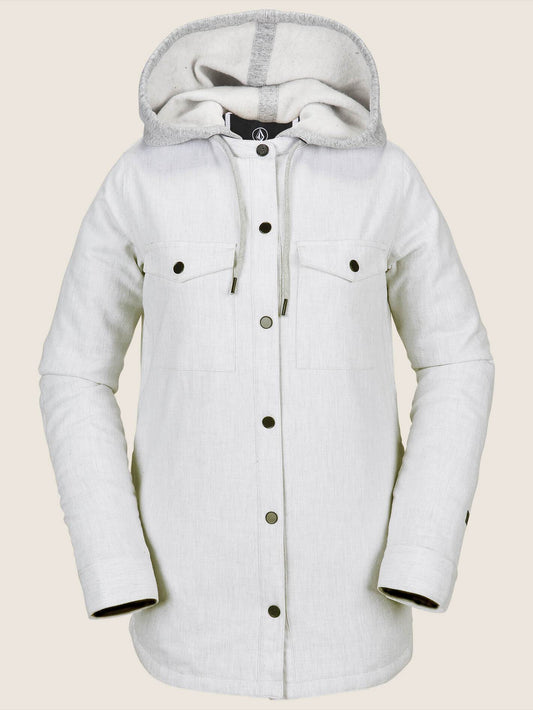 Hooded Flannel Jacket - Bone