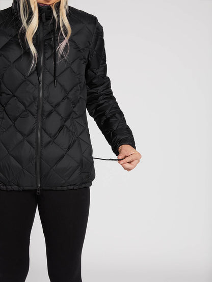 Womens Skies Down Insulator - Black Floral Print
