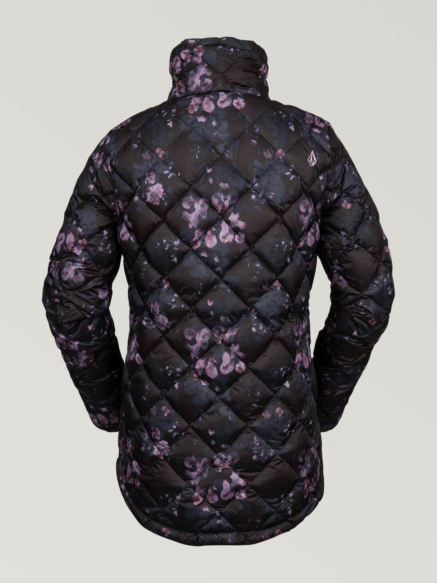 Womens Skies Down Insulator - Black Floral Print