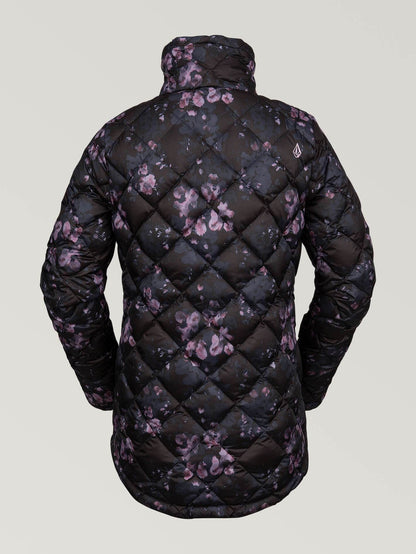 Womens Skies Down Insulator - Black Floral Print