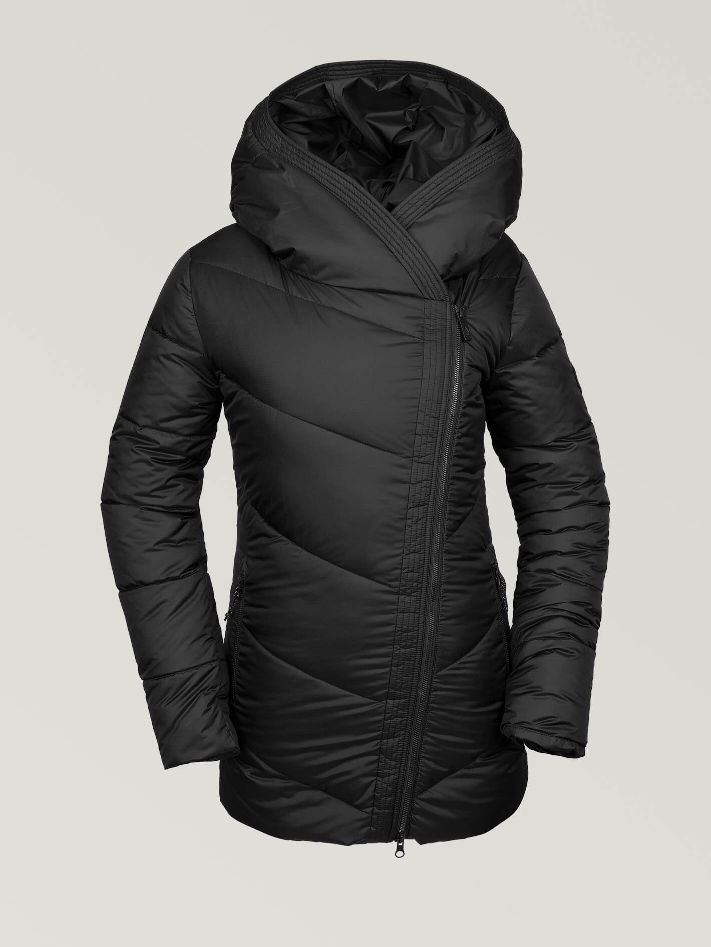 Womens Structure Puff Jacket - Black