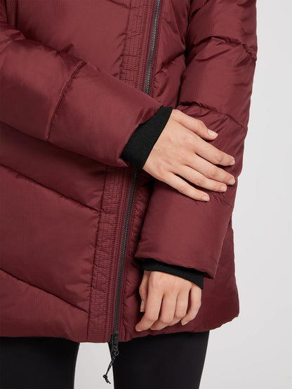Womens Structure Puff Jacket - Scarlet