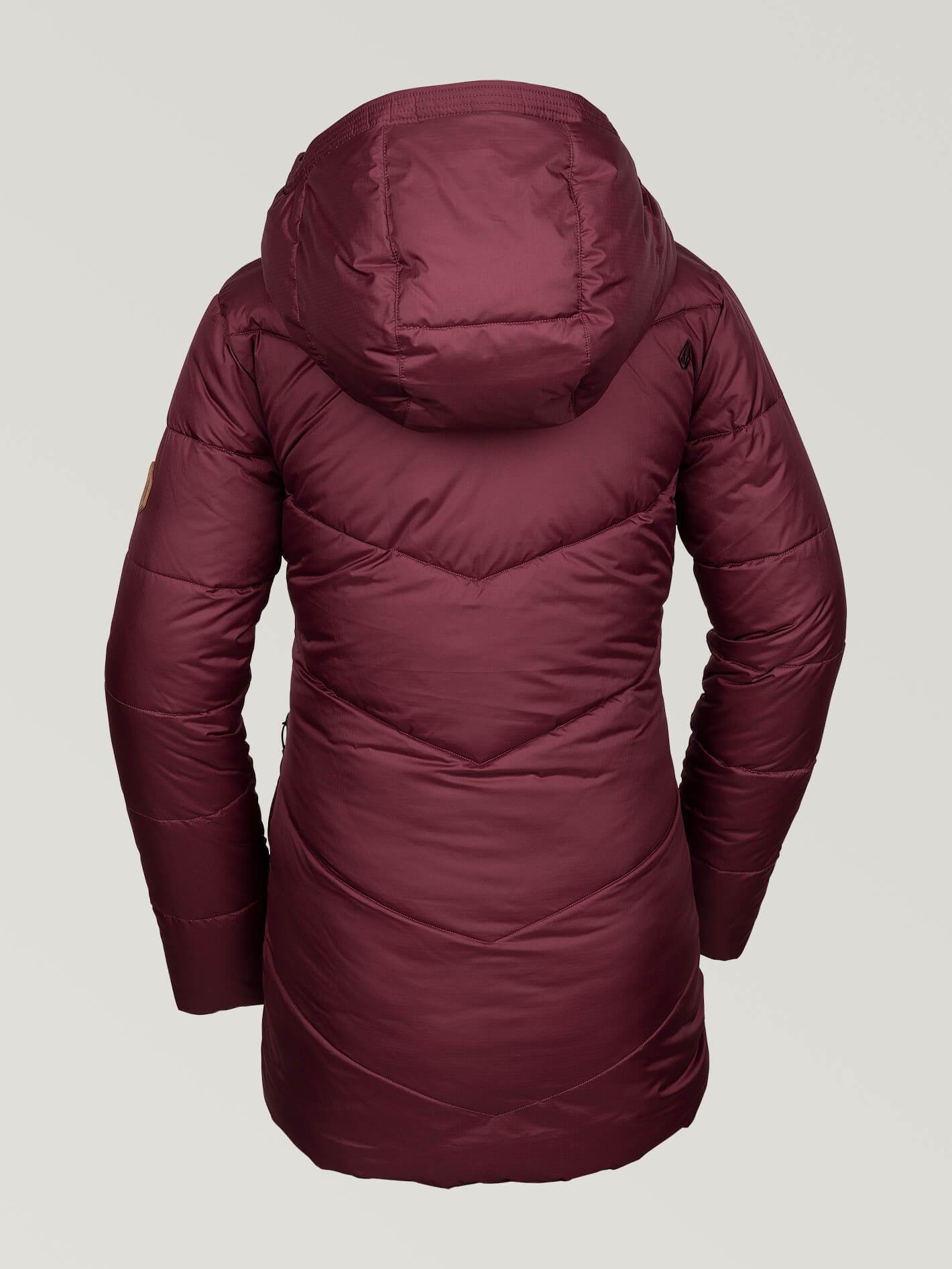 Womens Structure Puff Jacket - Scarlet