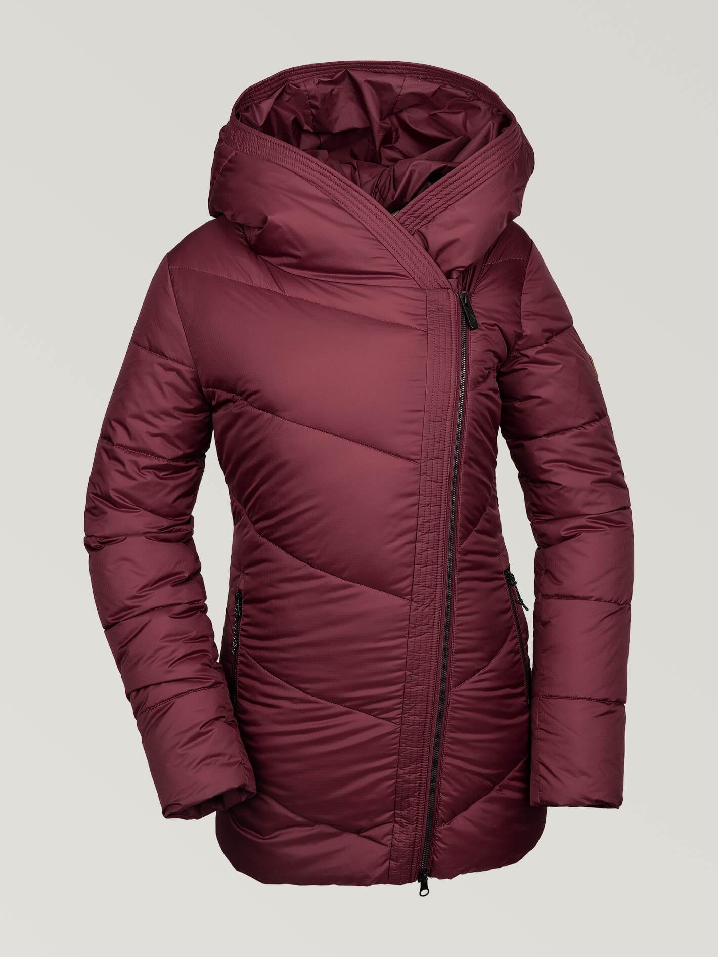 Womens Structure Puff Jacket - Scarlet