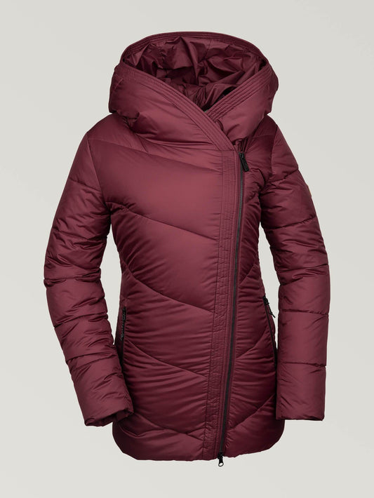 Womens Structure Puff Jacket - Scarlet