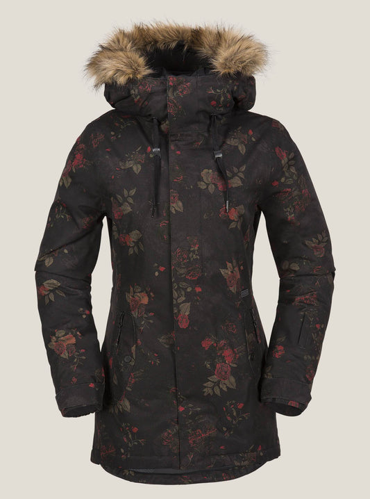 Mission Insulated Jacket - Black Floral Print
