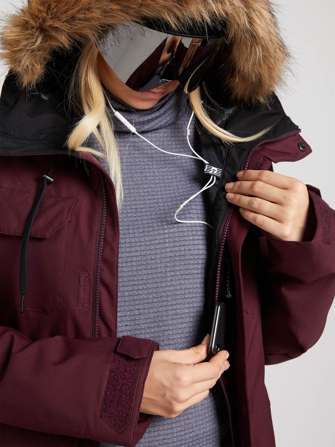 Womens Shadow Insulated Jacket - Merlot