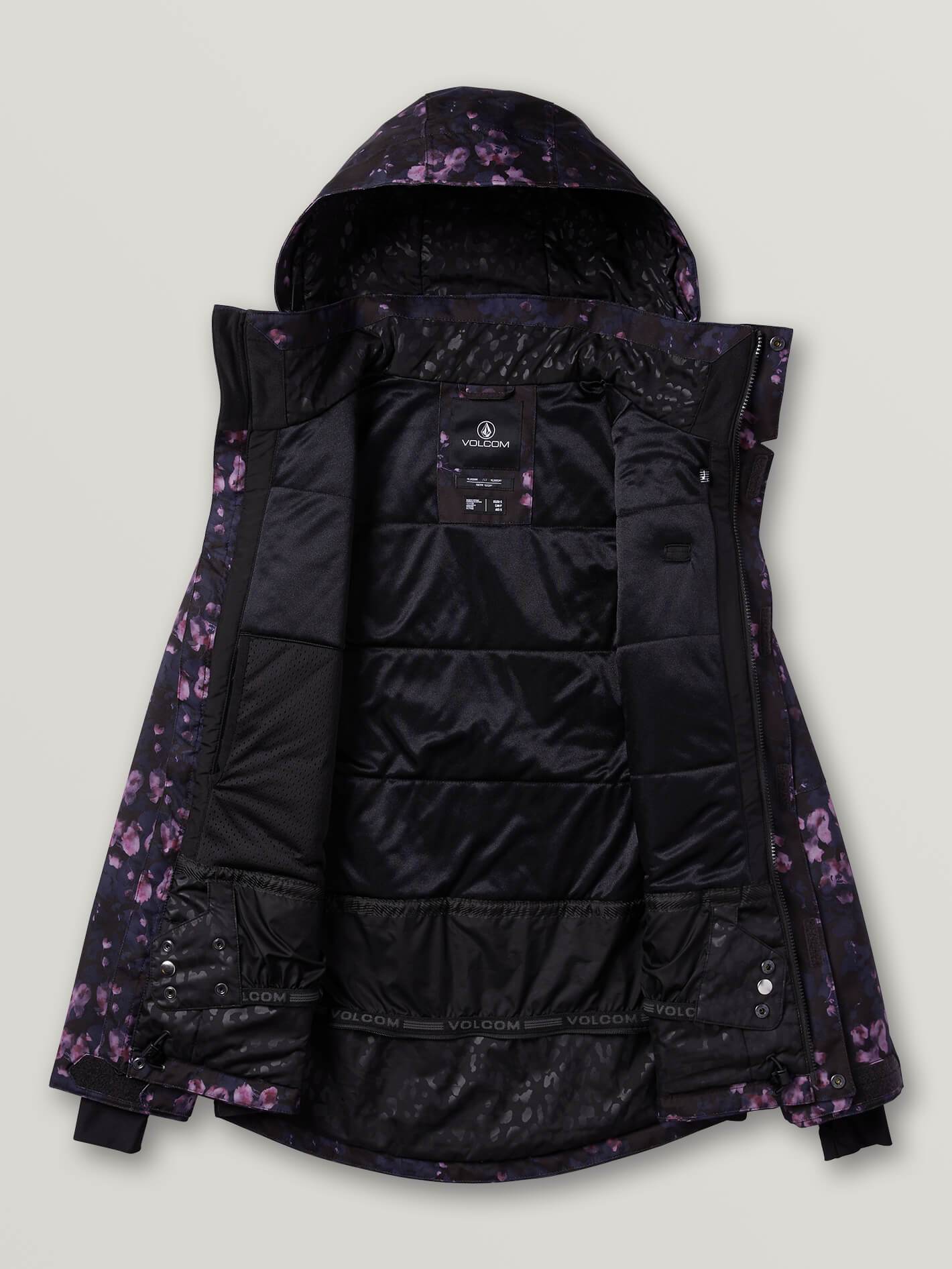 Womens Shelter 3D Strch Jacket - Black Floral Print