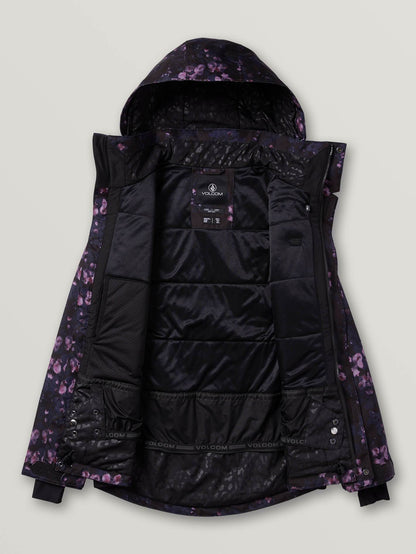 Womens Shelter 3D Strch Jacket - Black Floral Print