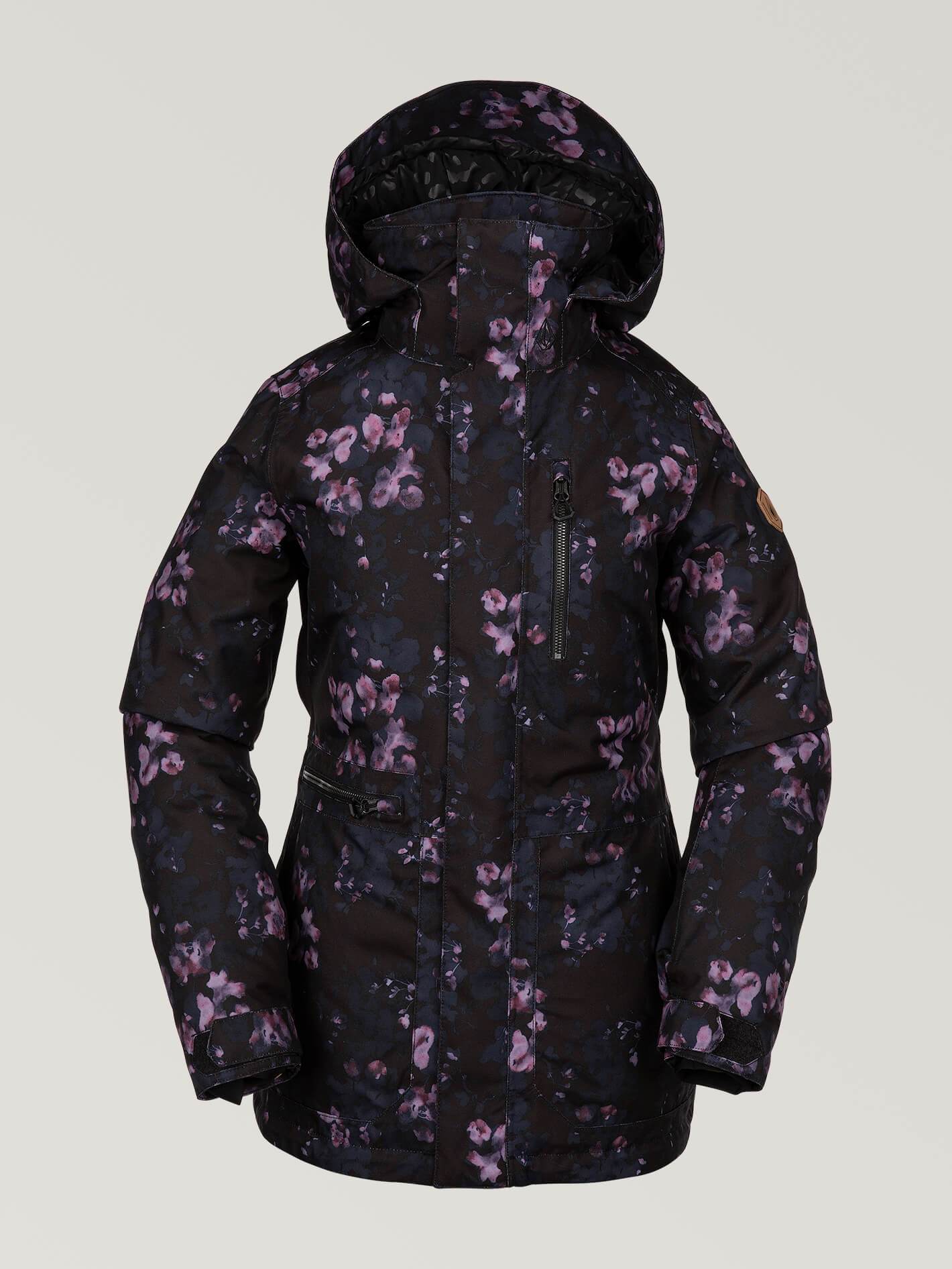 Womens Shelter 3D Strch Jacket - Black Floral Print
