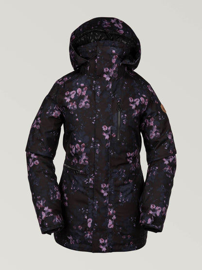 Womens Shelter 3D Strch Jacket - Black Floral Print