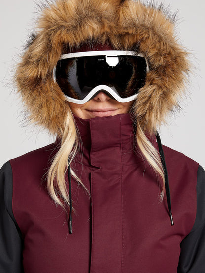 Womens Fawn Insulated Jacket - Scarlet
