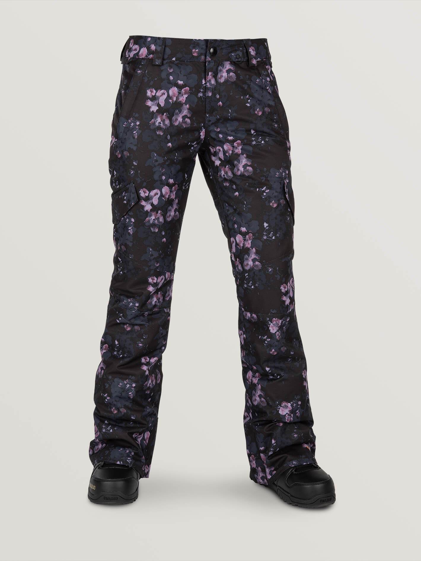 Womens Bridger Insulated Pants - Black Floral Print