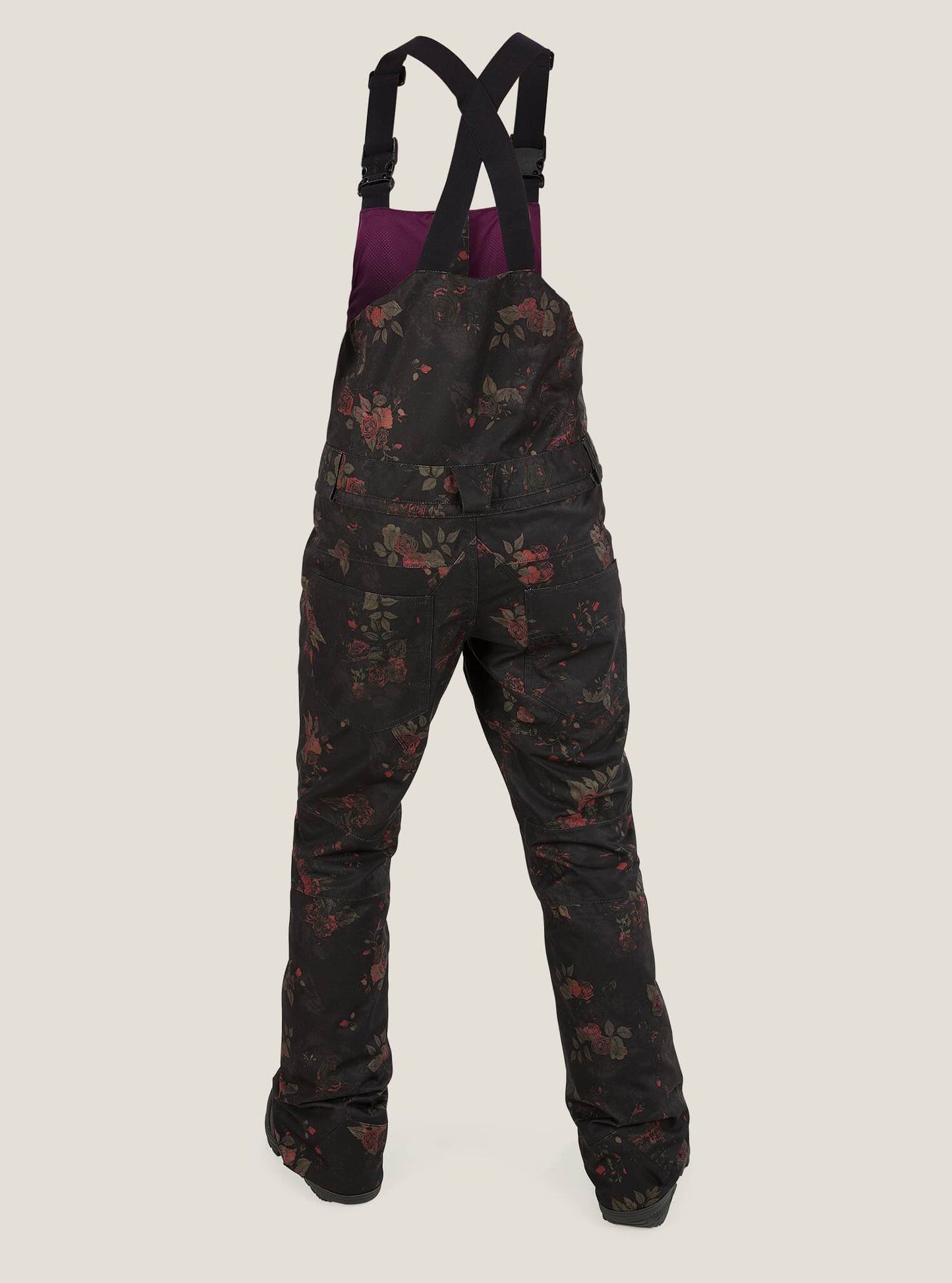 Verdi Bib Overall - Black Floral Print