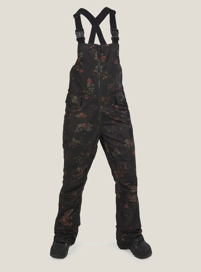 Verdi Bib Overall - Black Floral Print