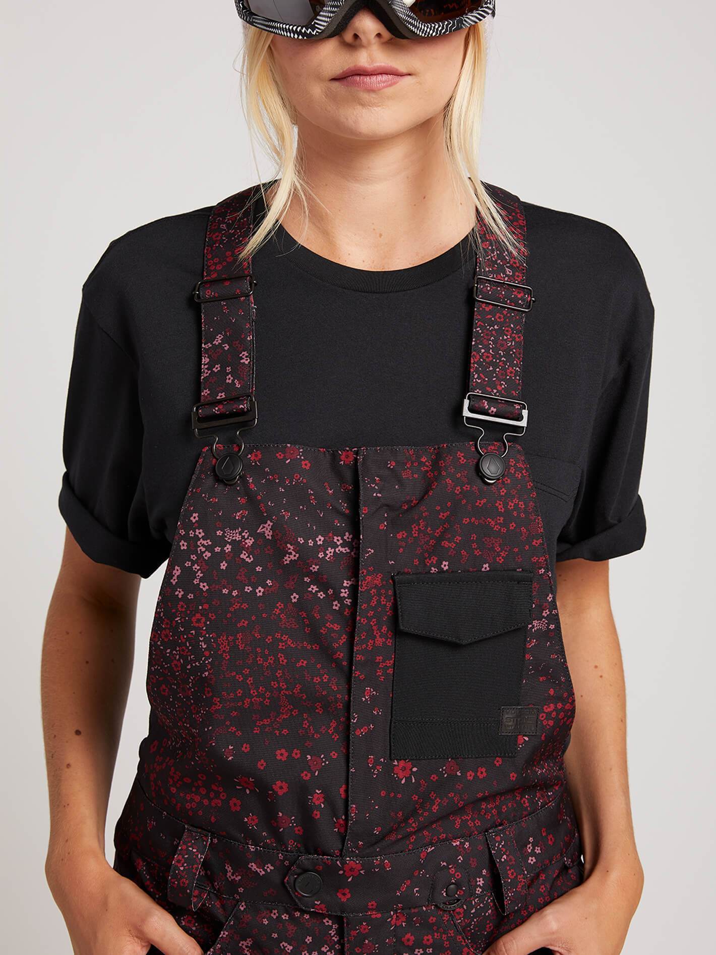 Swift Bib Overall - Black Floral Print