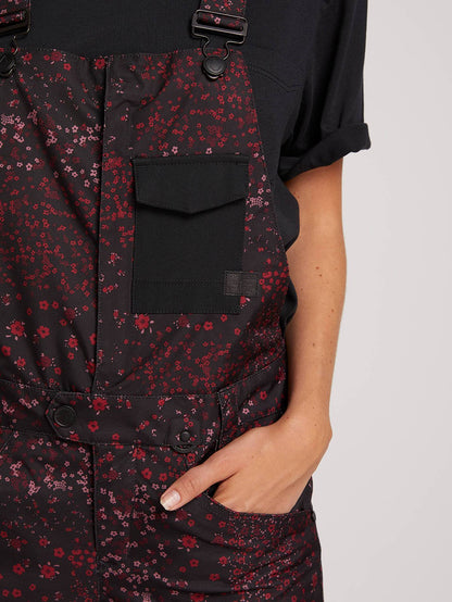 Swift Bib Overall - Black Floral Print