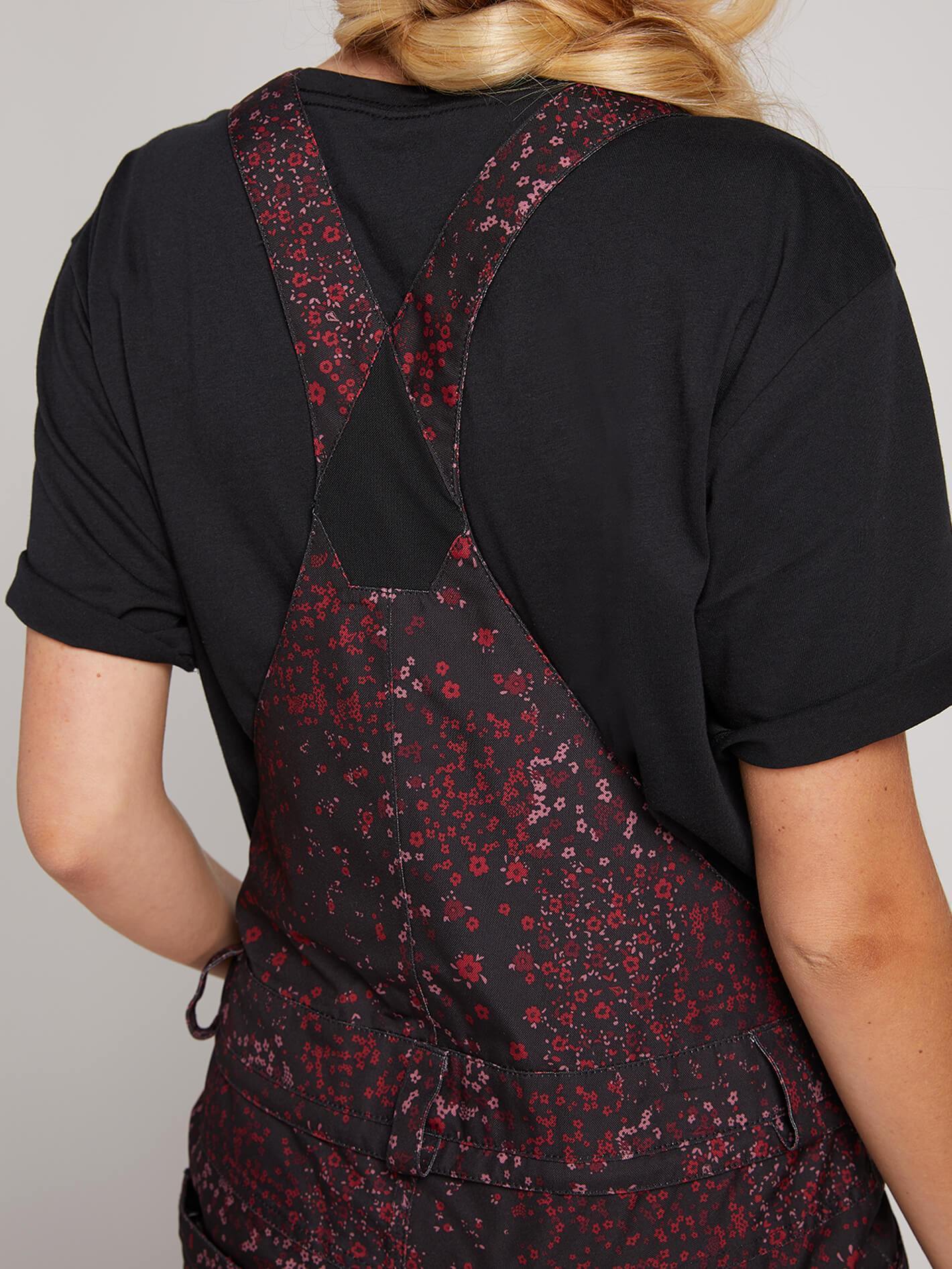 Swift Bib Overall - Black Floral Print
