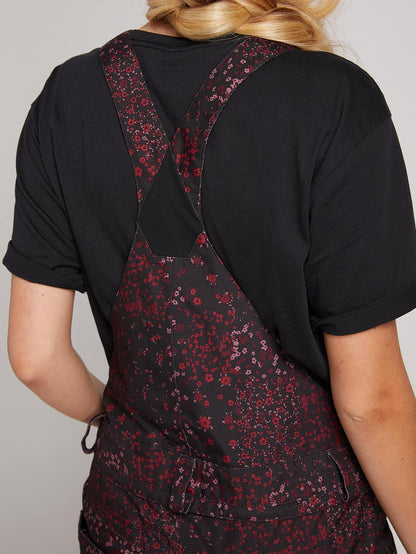 Swift Bib Overall - Black Floral Print
