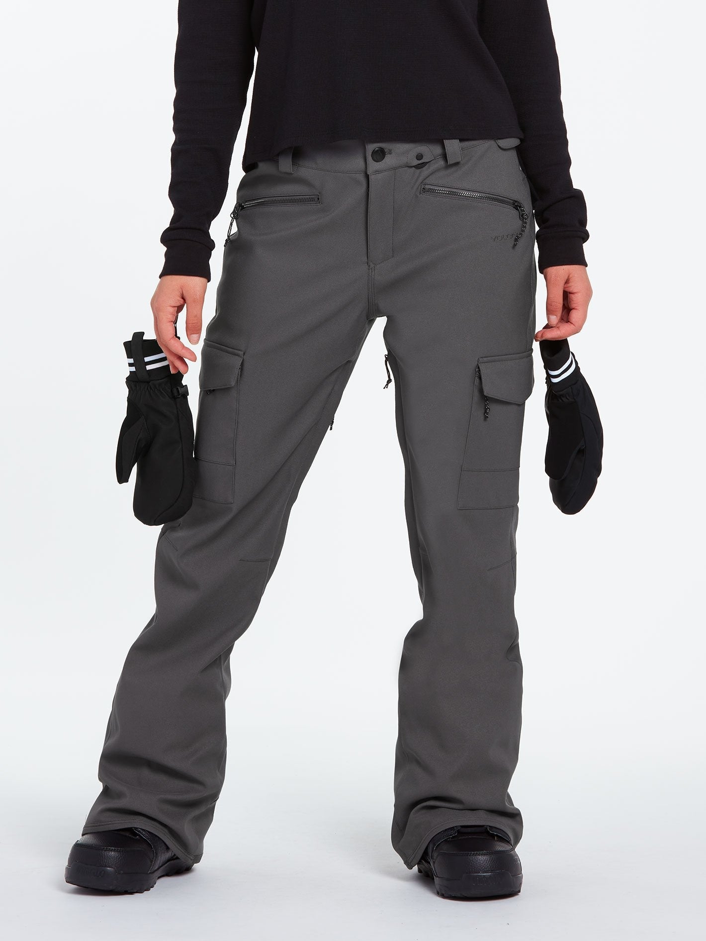 Grace Stretch Trousers - DARK GREY