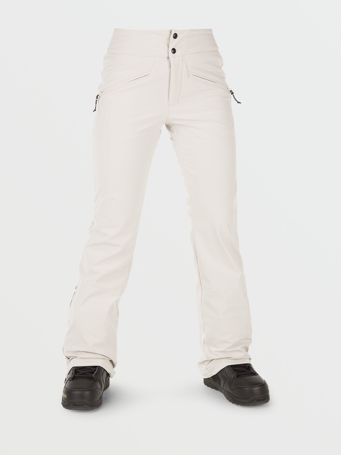 Battle Stretch High Rise Trousers - Off White